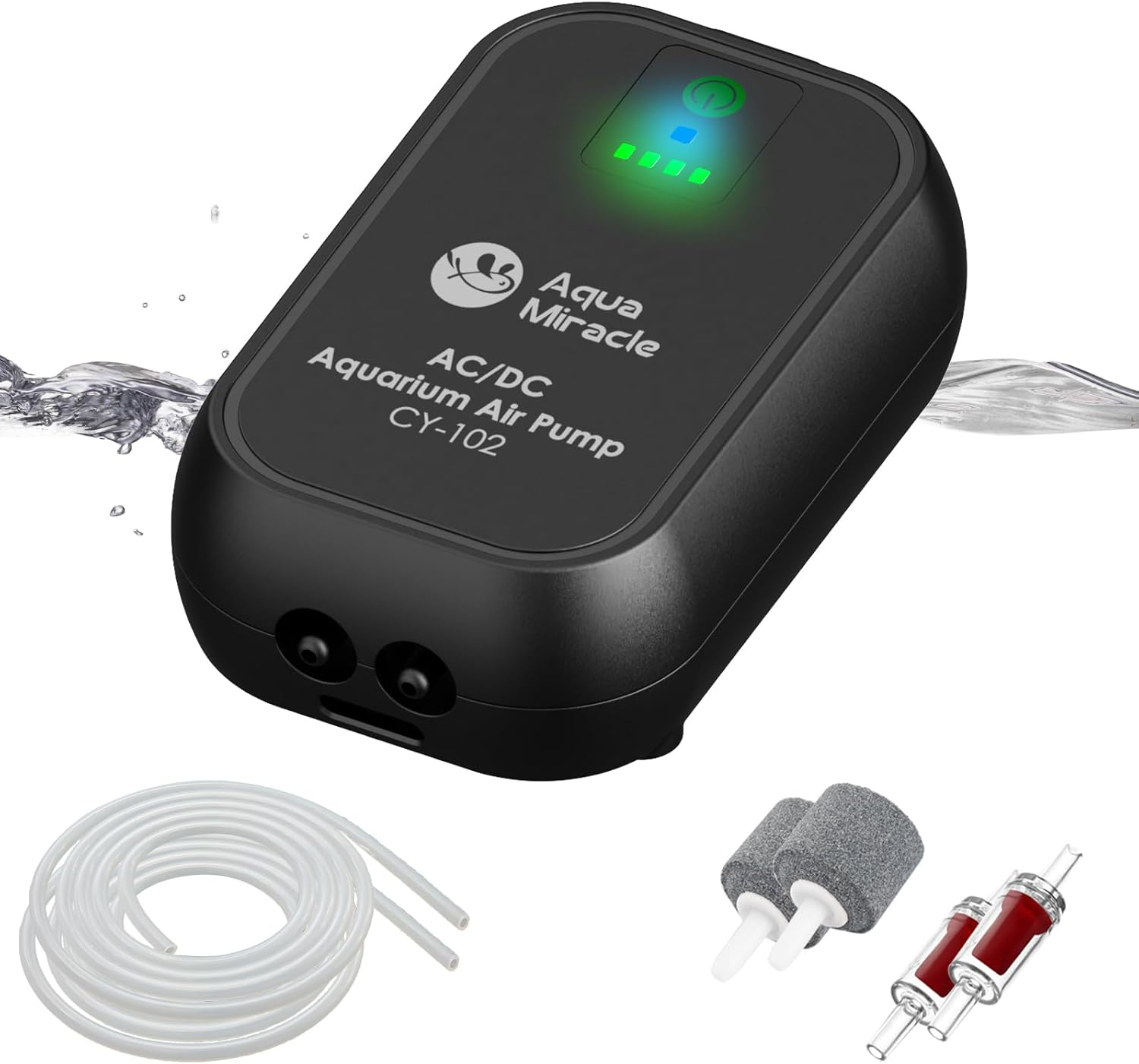 USB Aquarium Air Pump Rechargeable Aerator for Bait Bucket, Portable Battery ...