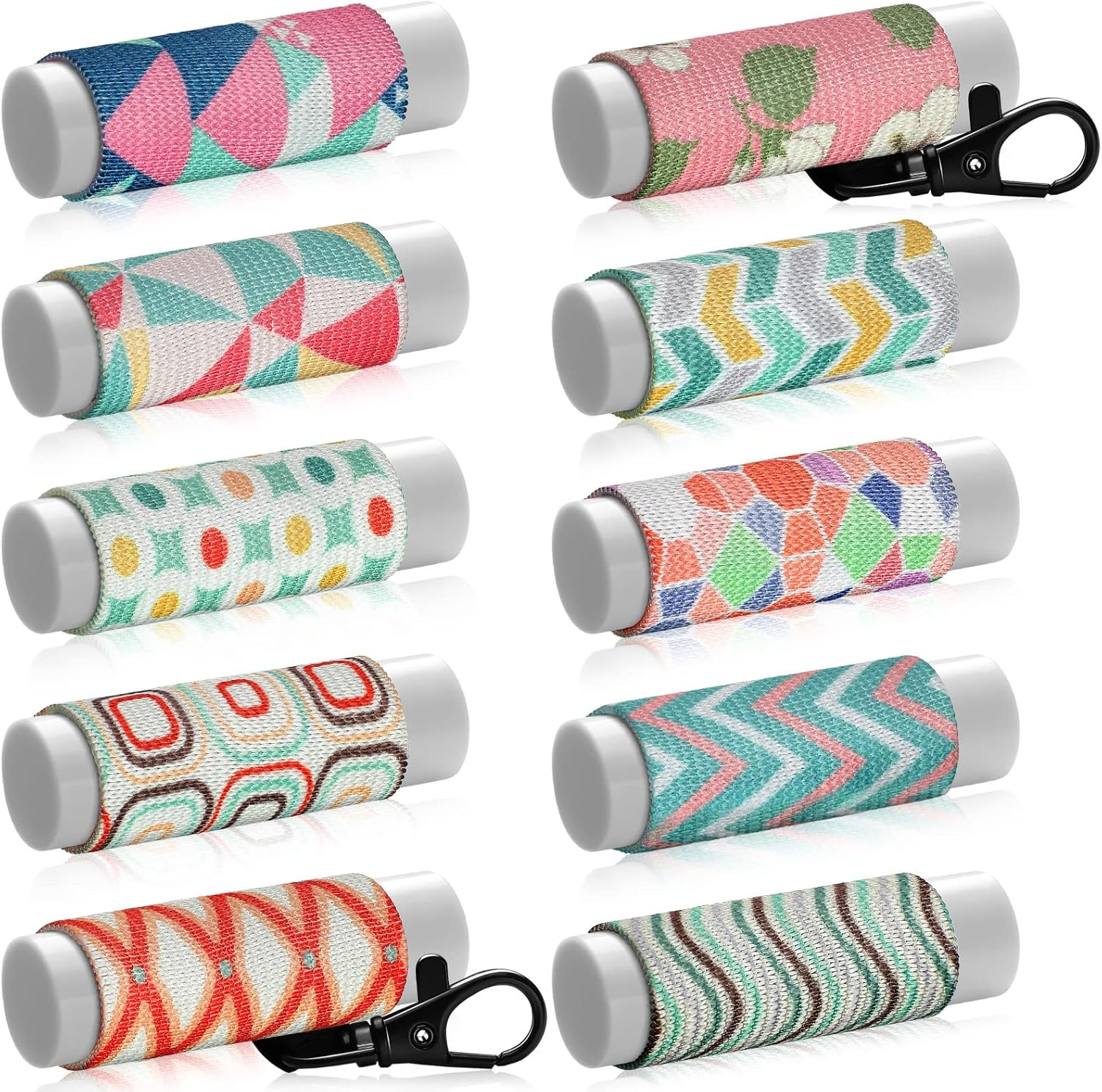 10 Pack Lip Balm Holder Keychain Compact Clip On lipstick Holder Lip Gloss Ho... - Picture 10 of 17