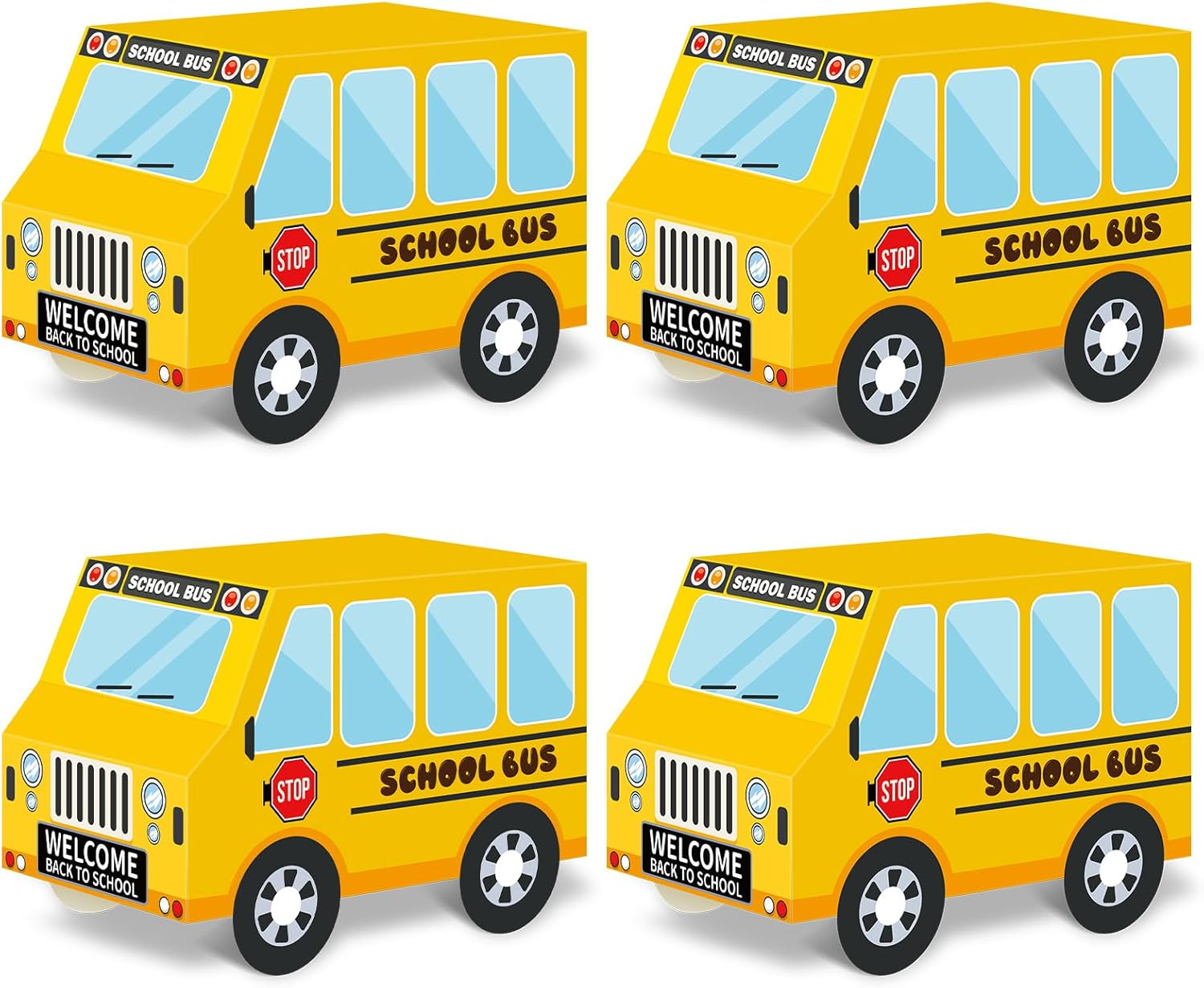 12 PCS School Bus Party Treat Boxes School Bus Decorations Back to School Party Favor Boxes First Day of Yellow School Bus Candy Box for Kids Birthday Gift Welcome Back to School Classroom Party Decor