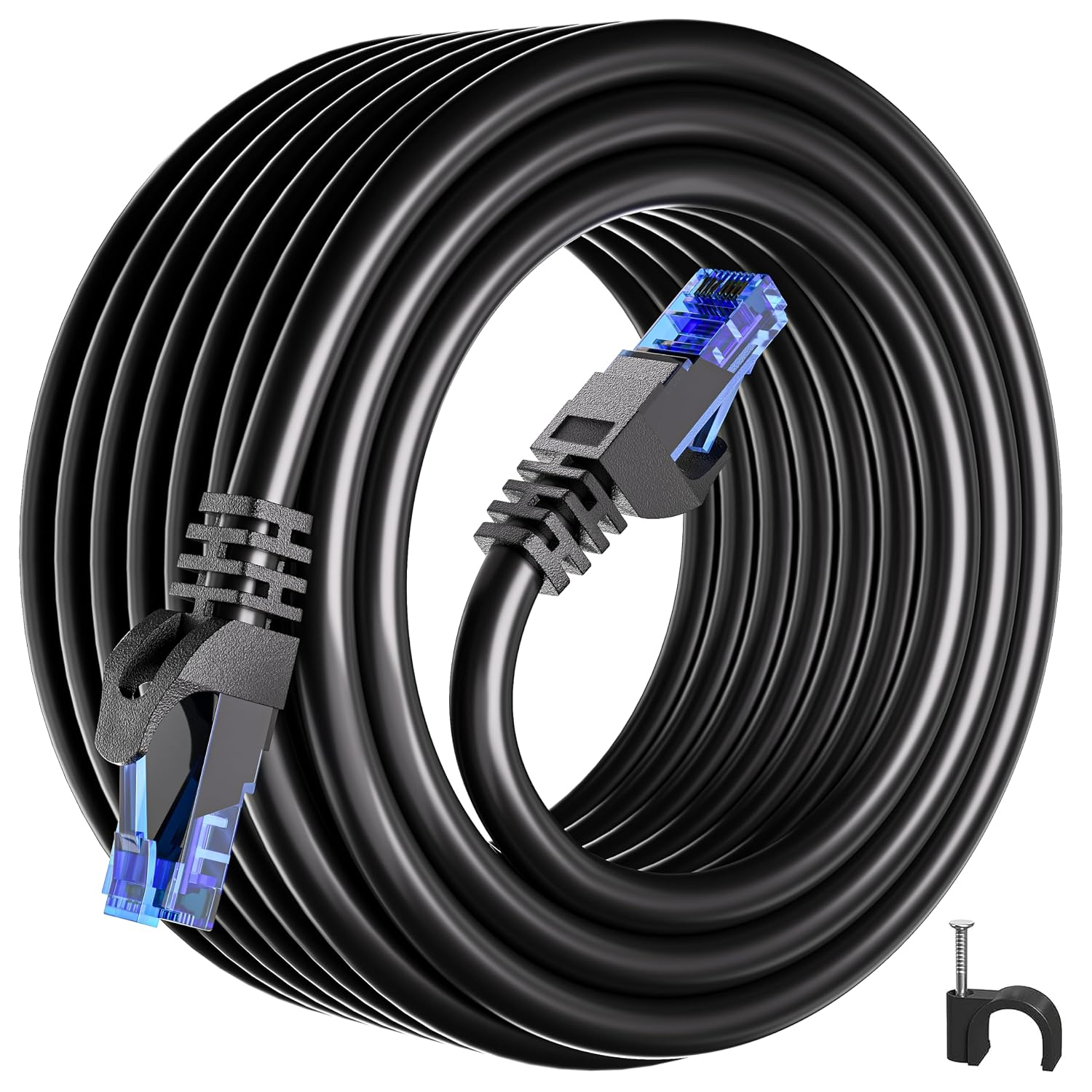 Ikbc Ethernet Cable 30M Outdoor Indoor, Cat 6 Internet Cable 30M High Speed