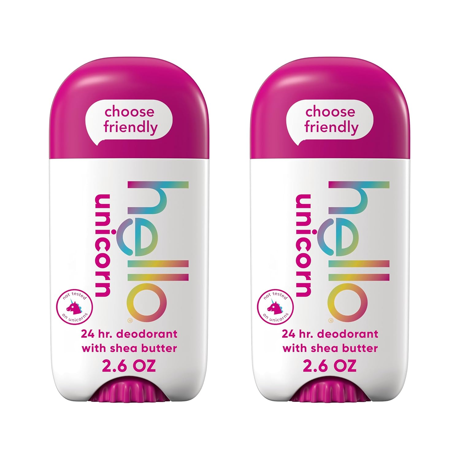 Unicorn Aluminum Free Deodorant for Women, Girls, Safe for Kids, Dermatologically Tested, Natural Fragrance, 2 Pack