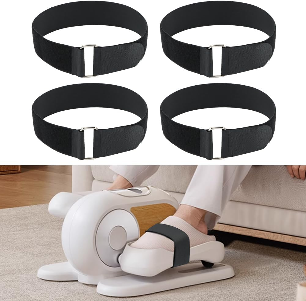4 Pcs Ellipse Leg Exerciser Machine Pedal Training Belt,Suitable for under Desk Elliptical Peddler Foot & Elliptical Machine for Seniors Fitness Home Sports Accessories