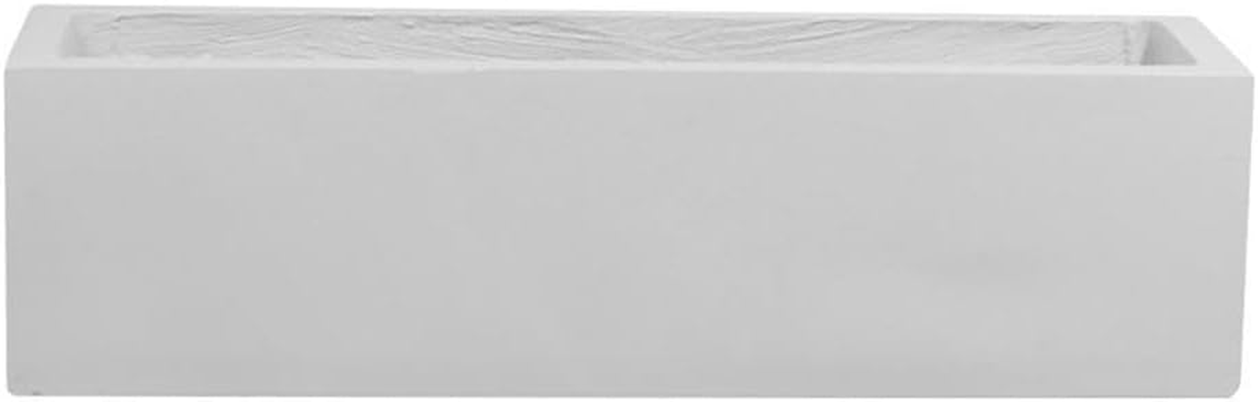 Modern White Rectangle Planter Box, Plant Containers Patio, Garden Bed, Home Garden Rectangle Storage Box, for All House Plants Flowers Herbs, 45Cm