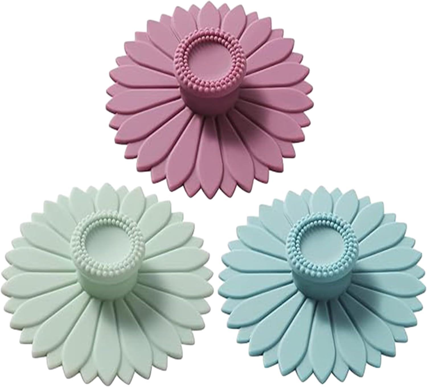 Set 3 Tapas De Silicona De Girasol Para Tazas De Cafe Y Te Colores Surtidos