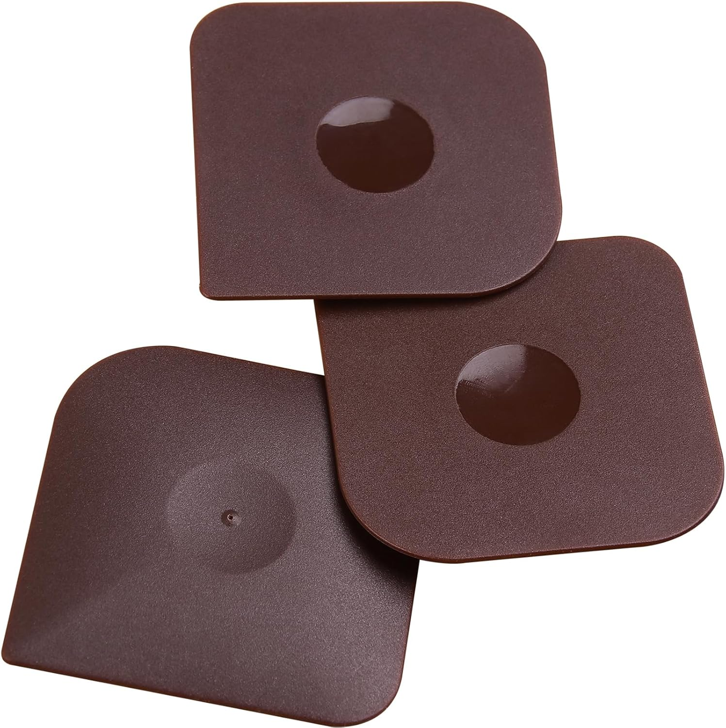 Pan Scrapers Dish Scraper Tool Set, Plastic Kitchen Scraper Nylon Pan Pot Food Scraper, Cast Iron Skillet Cleaner Scraper Pan Pot Scrubber, Kitchen Plastic Scrapper (Brown)