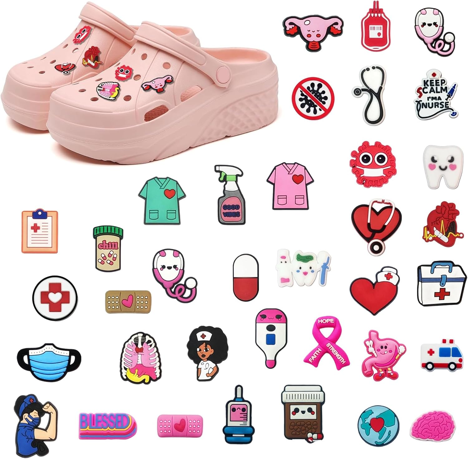 Crocs Anstecker Medizin, Crocs Zubehör, Schuhdekoration, Lustige Cartoon-Schuhdekoration Für Mädchen, Jungen Und Erwachsene