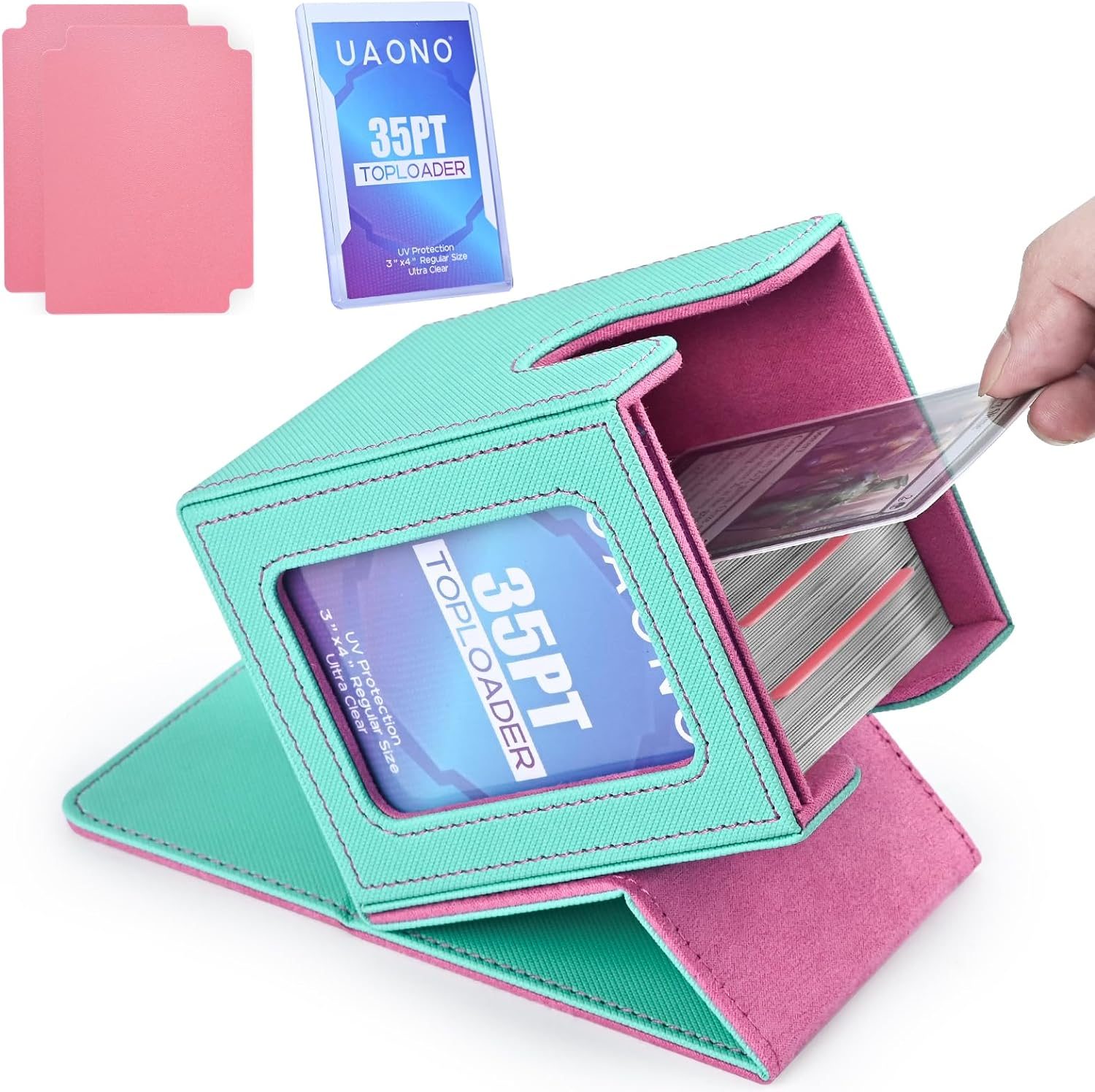 Card Deck Box with MTG Commander Display, Deck Case Holds 100+  Double-Sleeved...