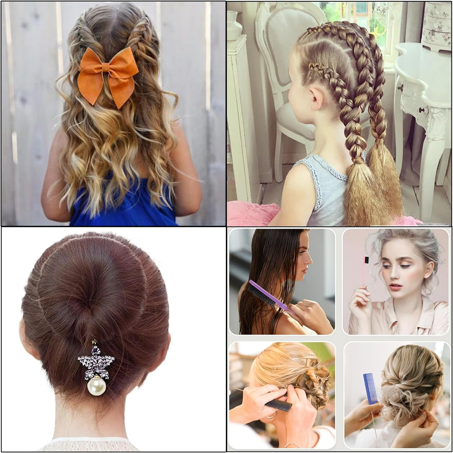 7 Pcs Styling Hair Brush Set,Bristle Hair Brush,Hair Comb,Slick Hair Brush,Ed... - Picture 7 of 13
