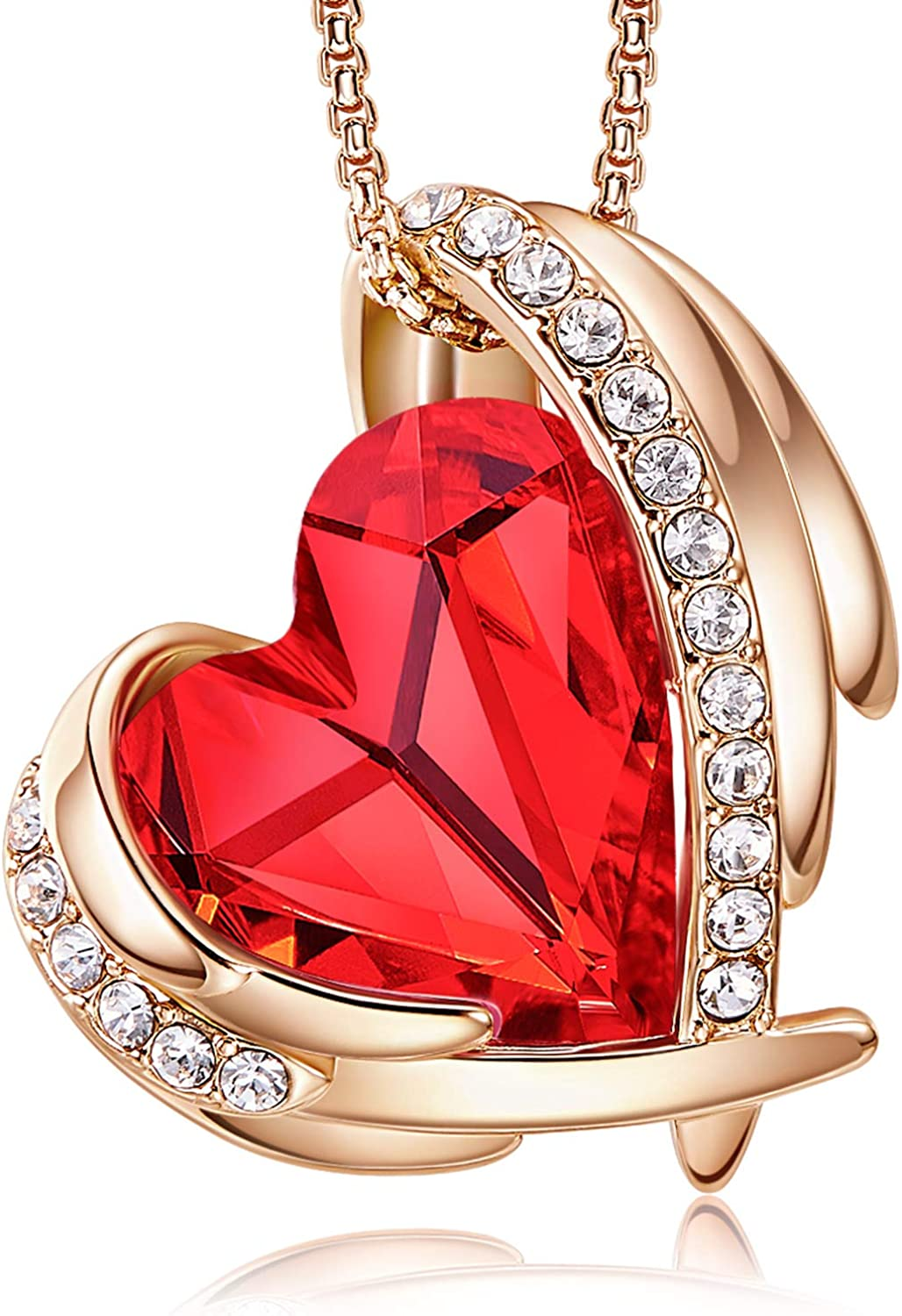 Love Heart Pendant Necklaces for Women Silver  Rose Gold Tone Gifts Necklace  