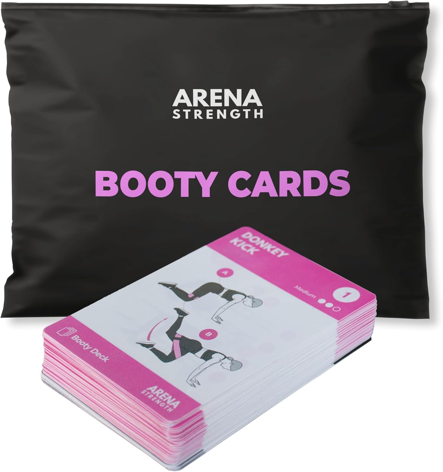 Workout Cards Instructional Fitness Deck for Booty Band Workouts
