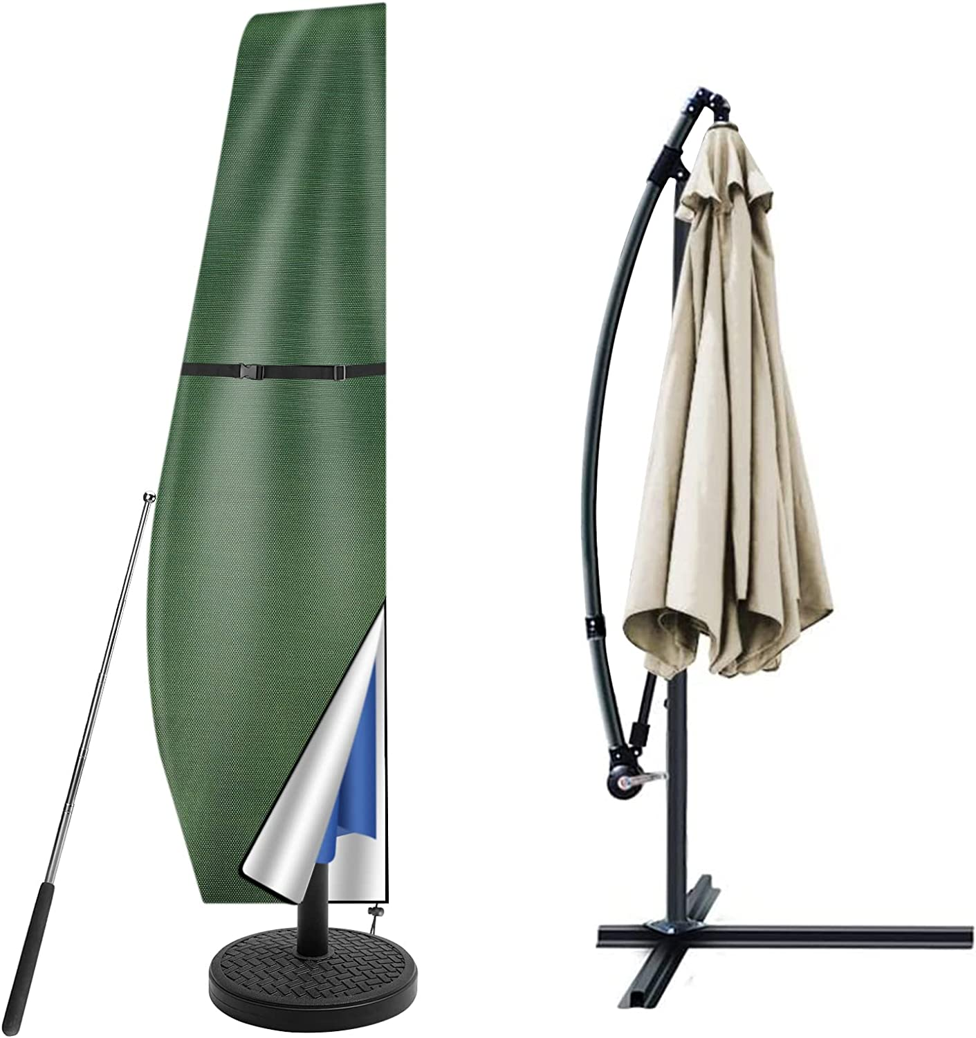 Neween Cantilever Parasol Cover with Rod, Heavy Duty Large Umbrella Cover wit... - Picture 20 of 22