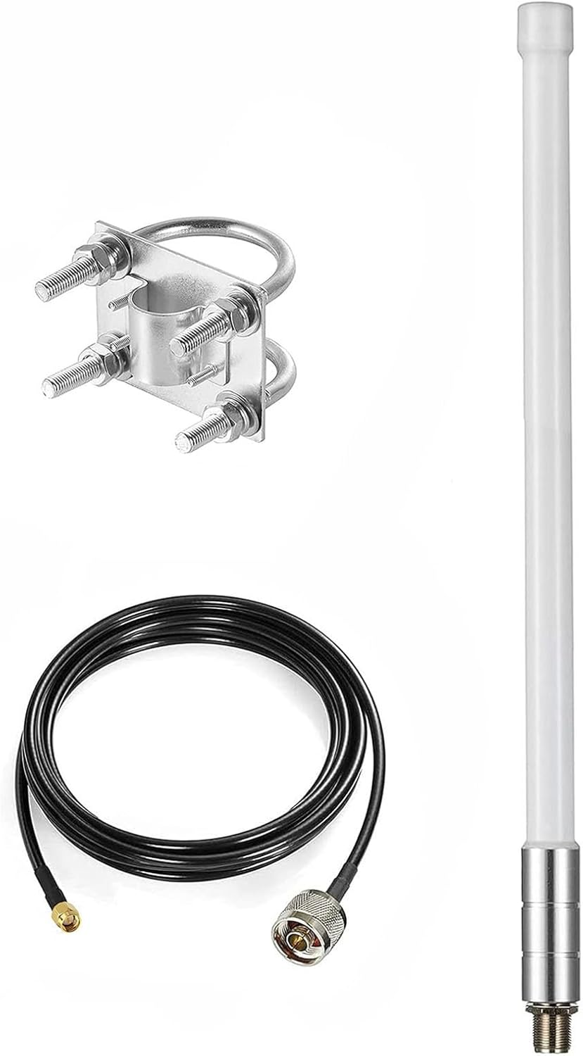 1090Mhz 978Mhz Dual Band ADS-B Antenna Flightaware Outdoor 5Dbi Fiberglass Antenna with 10Ft Extension SMA Cable, Increase Catching Distance and Number, Eifagur