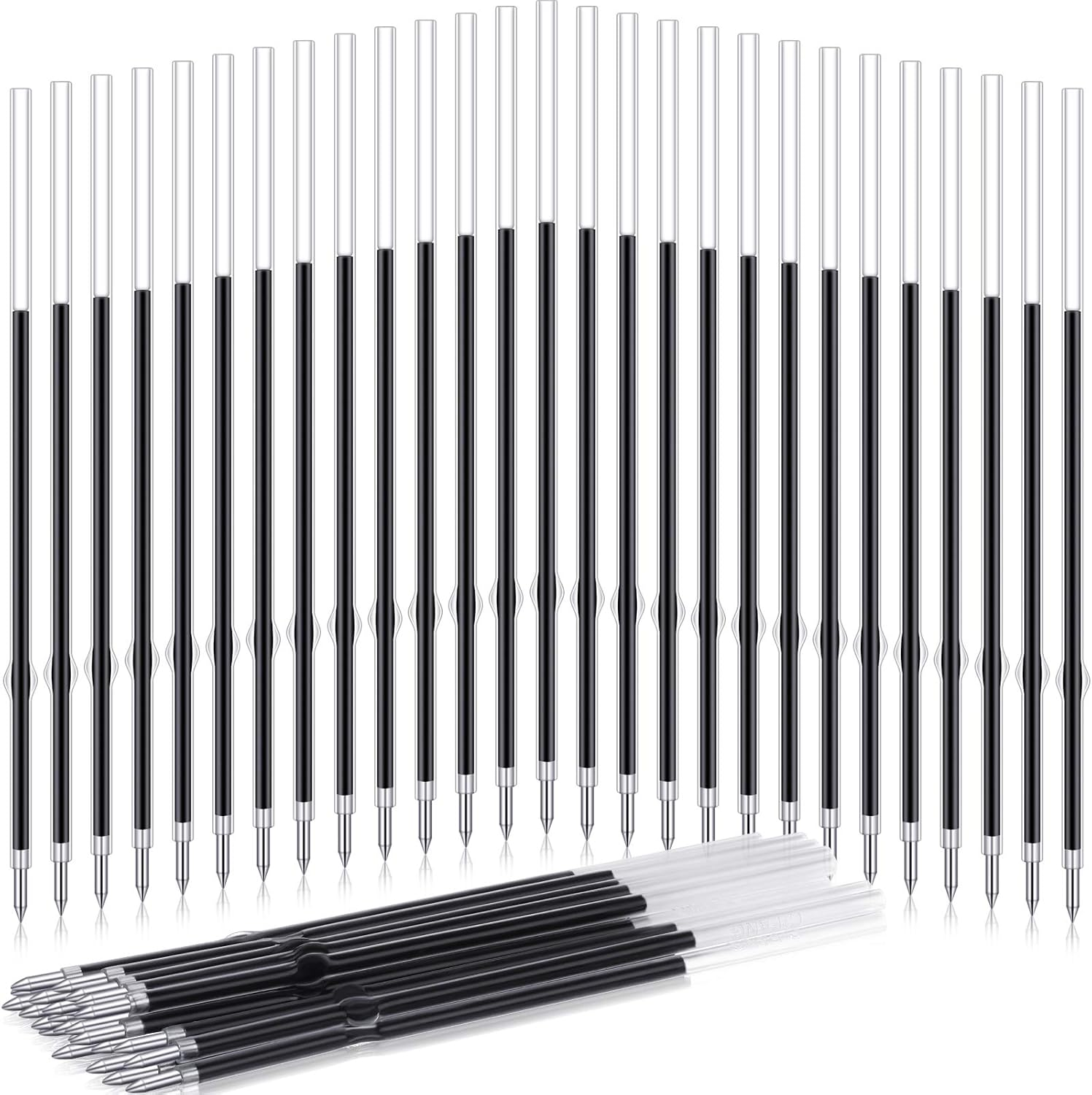 60 Pieces 0.7 mm Retractable Pen Refills Replacement Ballpoint Blue