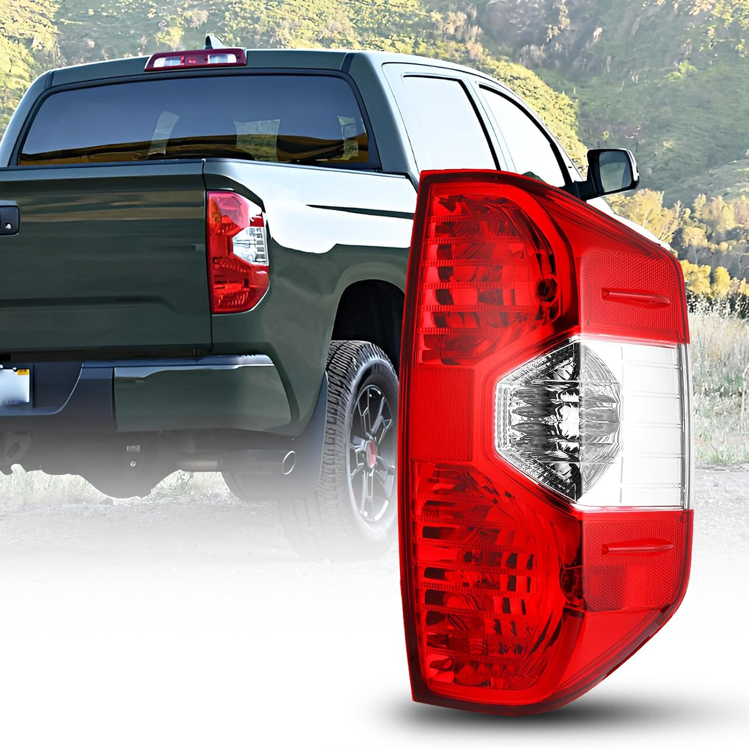 For Toyota Tundra Tail Lights Assembly, Tail Lamp Assembly Fit for 2014-2021 Tundra Pickup Rear Factory OEM Passenger Side, without Bulbs