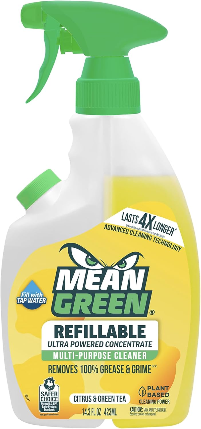 Refillable Ultra Powered CONCENTRATE Multi Purpose Cleaner, Citrus & Green Tea, 14.3 Fl Oz