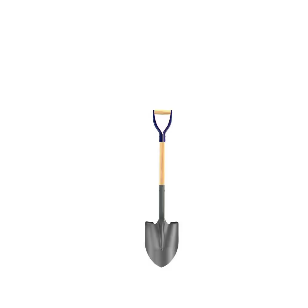 27 In. Wood Handle Closed Back round Point Shovel