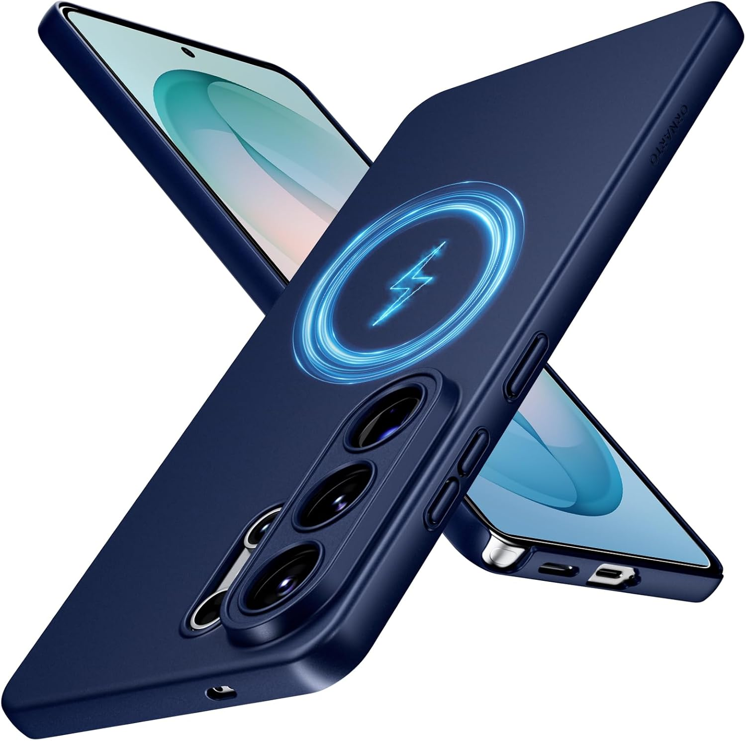 ORNARTO Ultra-Thin Magnetic for Samsung Galaxy S26 Ultra Case – Compatible with MagSafe, Slim & Lightweight Hard PC S26 Ultra Phone Case with Camera Protection, Anti-Scratch Matte Finish, Navy Blue