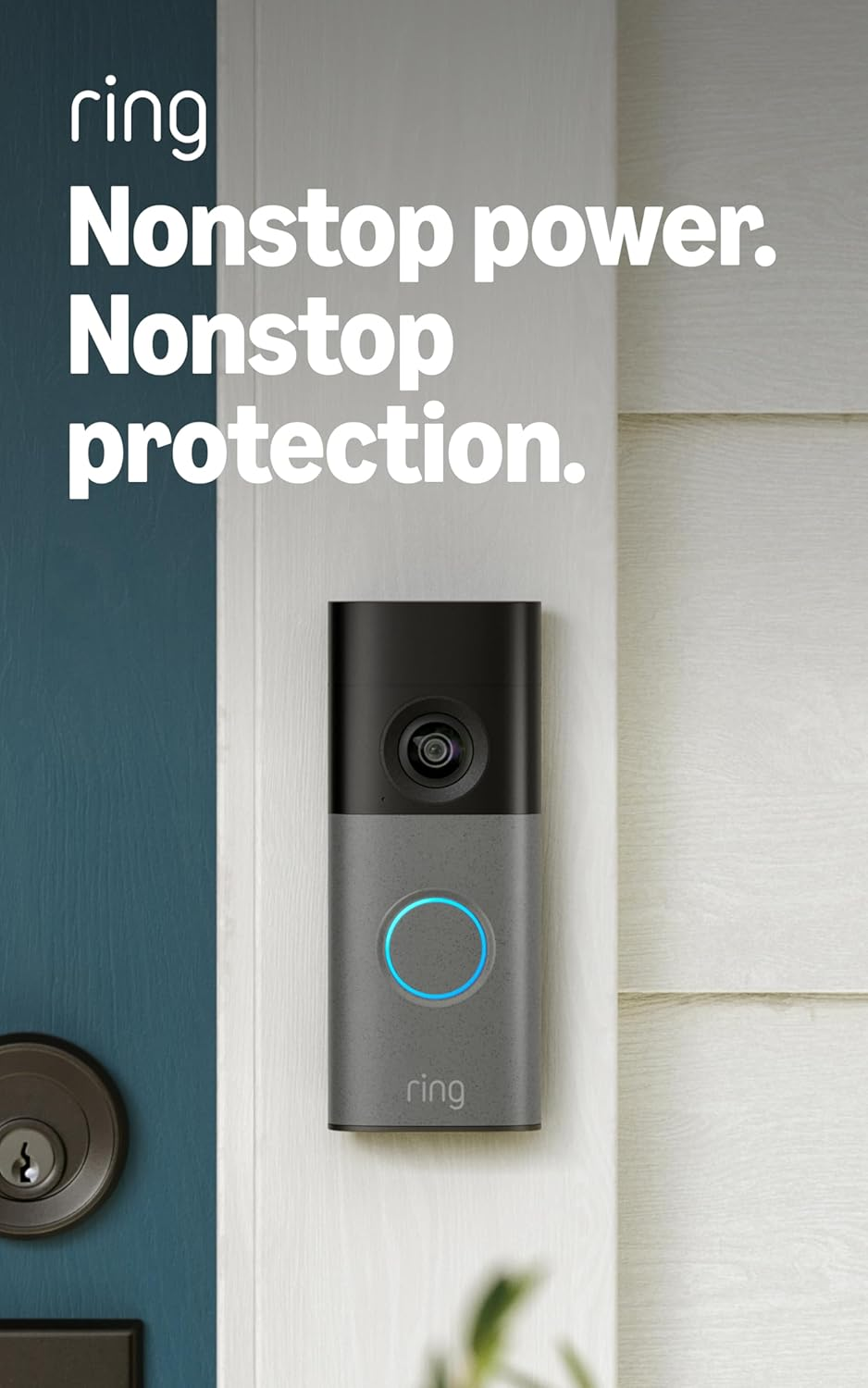 Wired Doorbell (Newest Model), Wide-Angle Retinal 2K, up to 6X Enhanced Zoom, Pair with Alexa or  Chime for In-Home Alerts, Speckled Gray