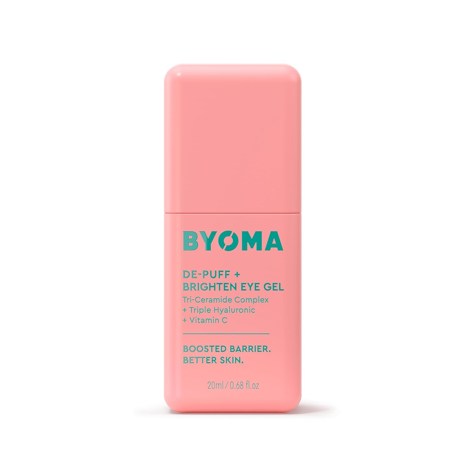 BYOMA De-Puff + Brighten Eye Gel - Lightweight Gel Eye Cream for Dark Circles, Puffiness & Wrinkles - under Eye Cream with Hyaluronic Acid & Vitamin C - Barrier Repair Skincare - 0.68 Fl. Oz