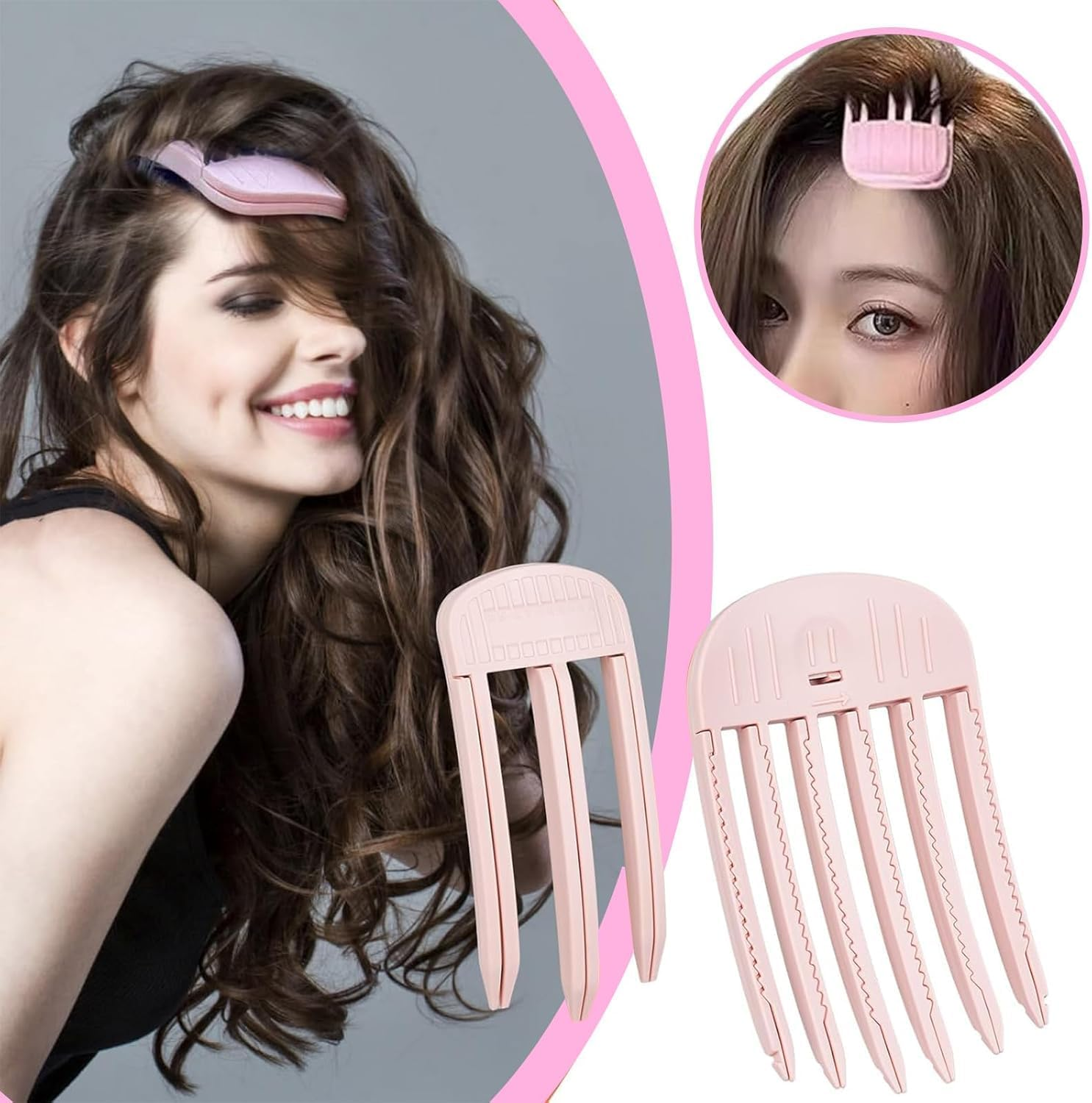 2Pcs Hair Root Lifting Combs Set,Wind Shaping Styling Combs for Fluffy Bangs,... - Picture 8 of 14