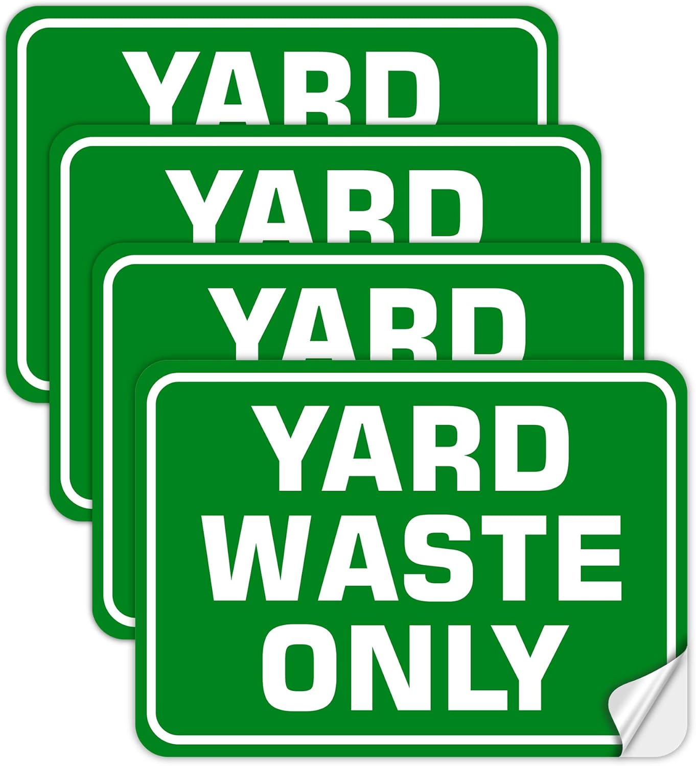 Yard Waste Sticker Yard Waste Only Signs 4 Pack 10