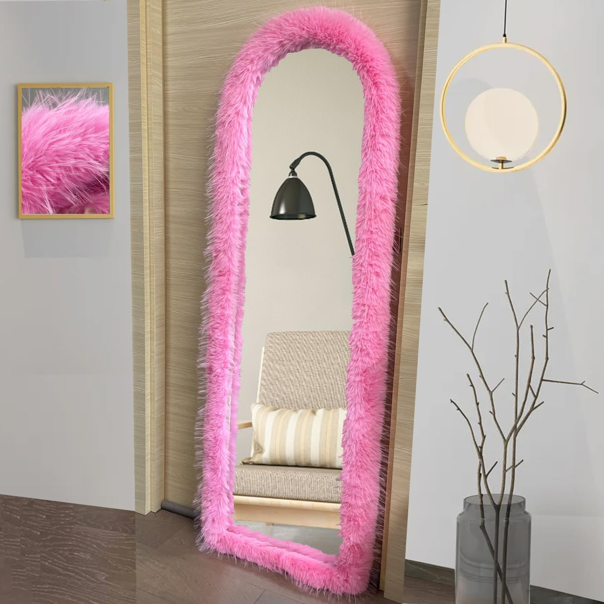 Fluffy Mirror Cover - 64
