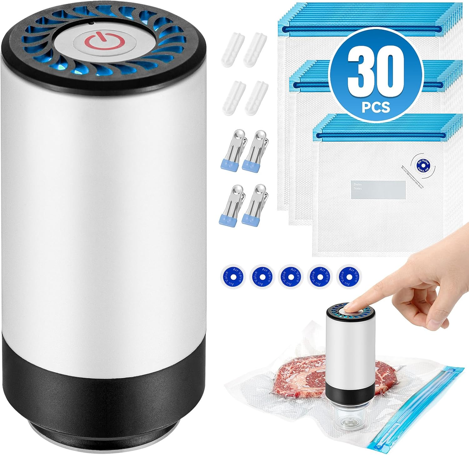 Handheld Vacuum Sealer, 3Rd Generation Vacuum Sealer for + 30 Sous Vide Bags