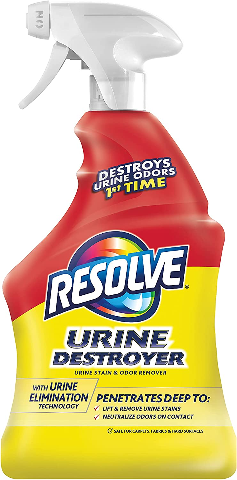 Resolve Urine Destroyer Spray – Pet Stain and Odor Remover, Carpet Cleaner Solution for Cat and Dog Urine, 32 Fl Oz