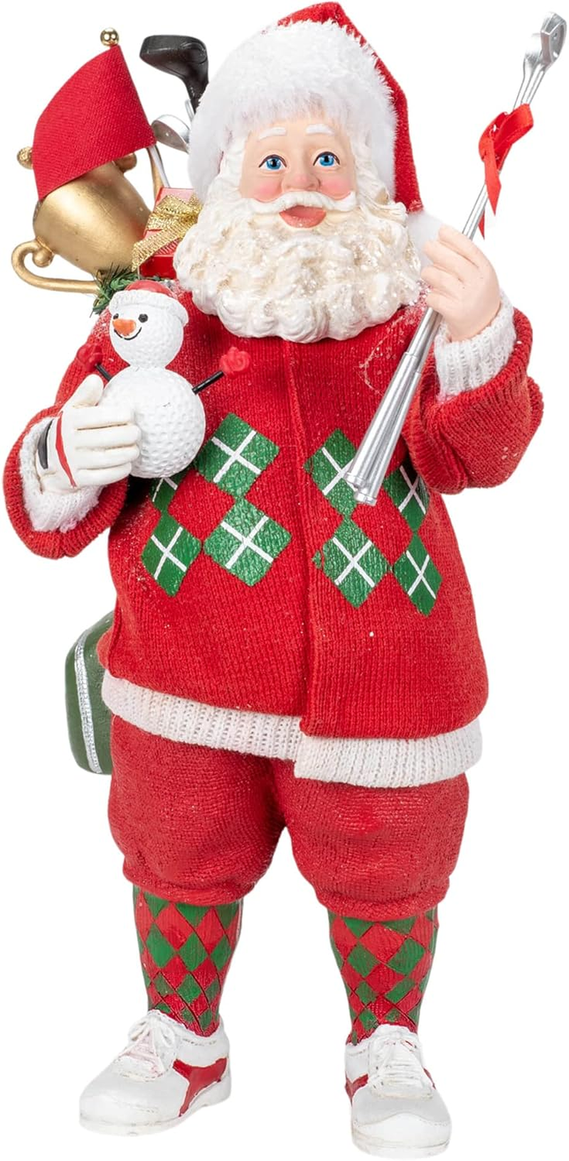 10.5-Inch Fabriché Golf Santa Table Piece