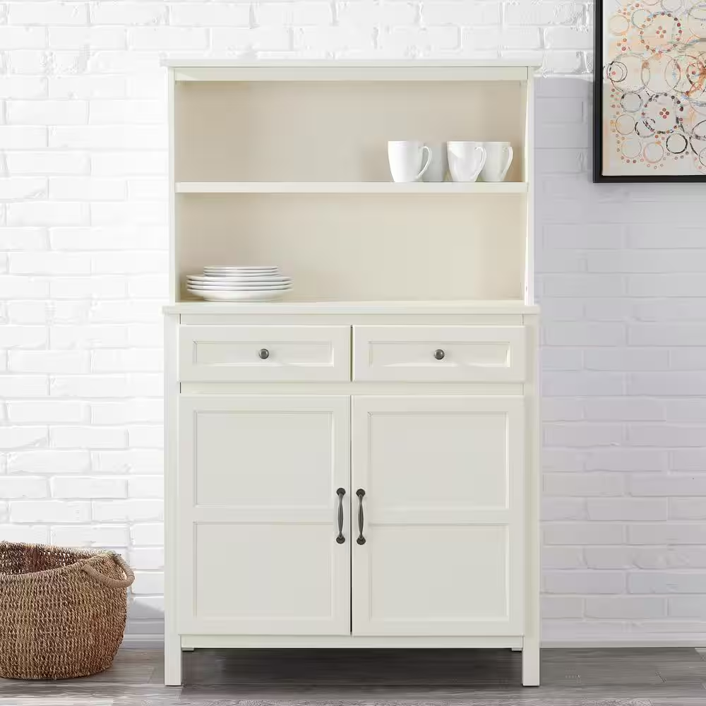 Ivory Wood Transitional Kitchen Pantry (36 In. W X 58 In. H)