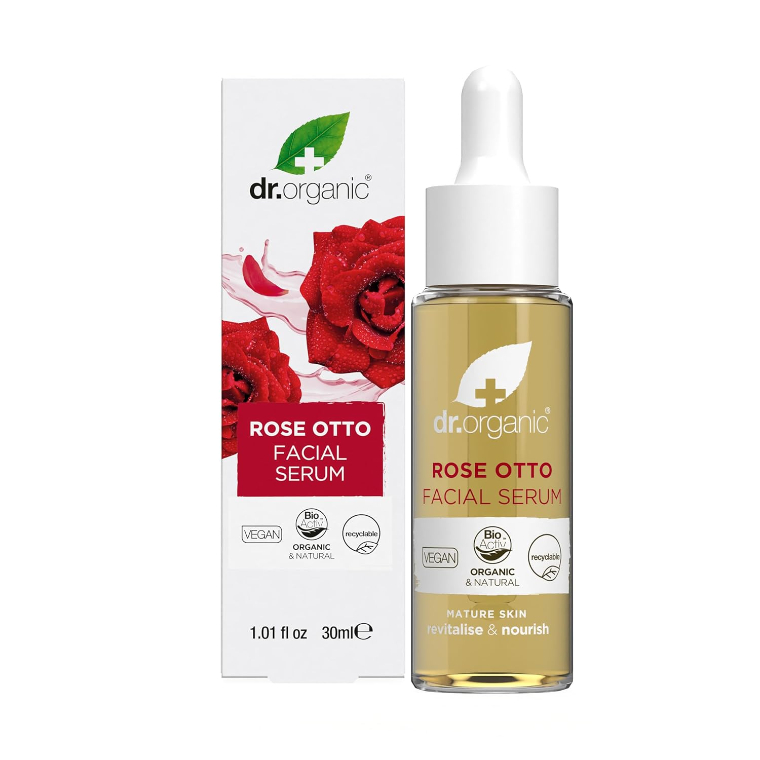 Rose Otto Facial Serum | Nourishes and Smoothes Skin, Promotes Healthy Aging, Natural, Certified Organic, Paraben & Sls-Free, 30 Ml / 1 Fl Oz