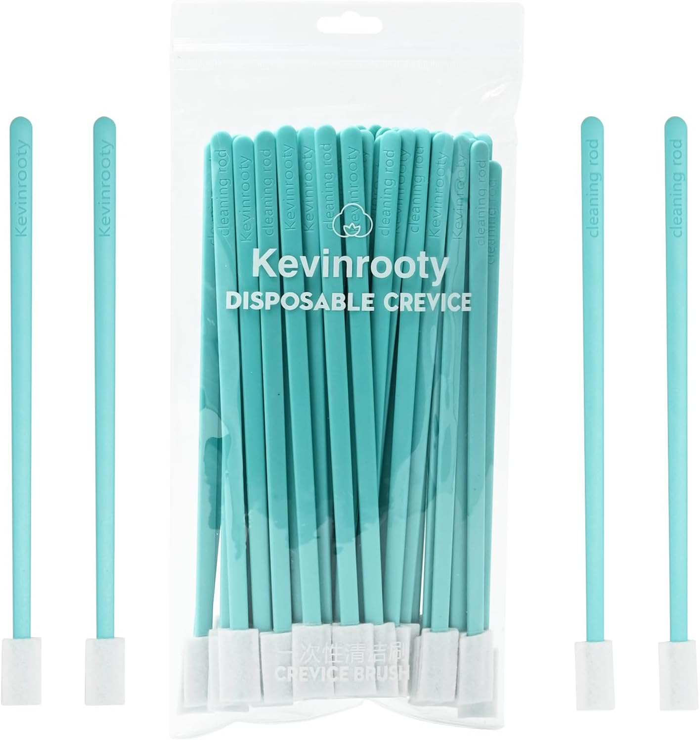 50PCS Disposable Crevice Cleaning Brush Tool Kit, Disposable Toilet Brush, Disposable Toilet Seat Cleaner Tool (Blue)