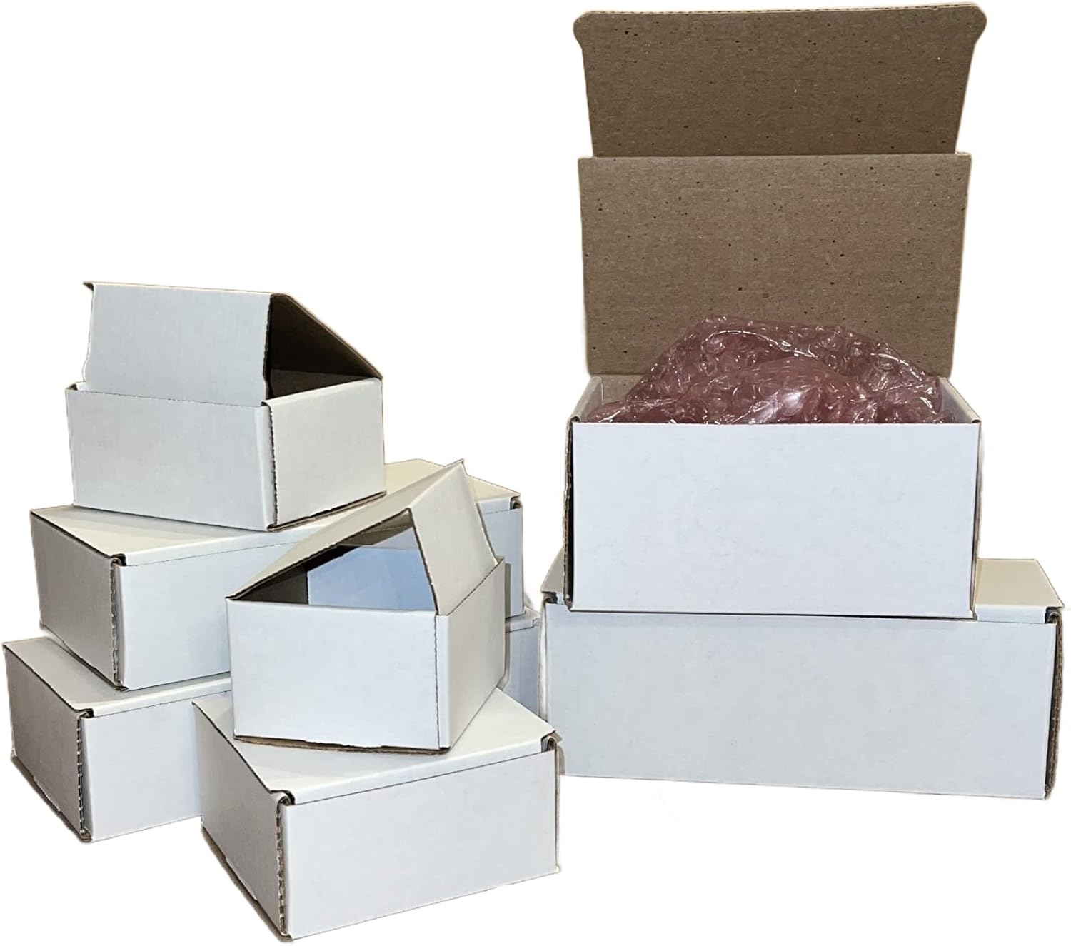 50 3X3X2 White Cardboard Paper Boxes Mailing Packing Shipping Box Corrugated Carton
