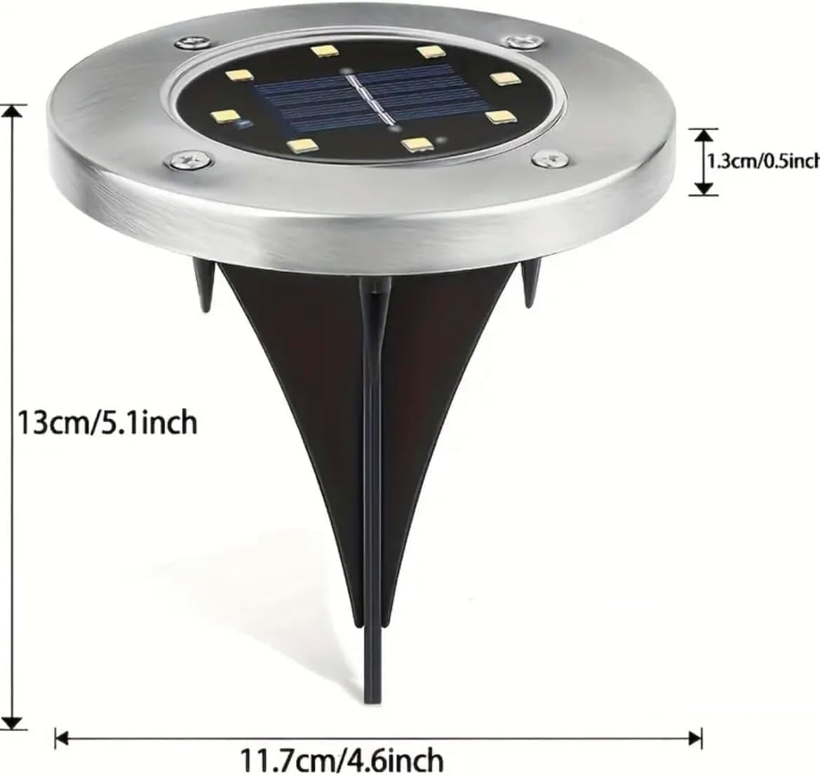 SolarX Pack of 12 Garden Lights Solar Powered, IP65 Waterproof Disk Lights, L... - Picture 3 of 13