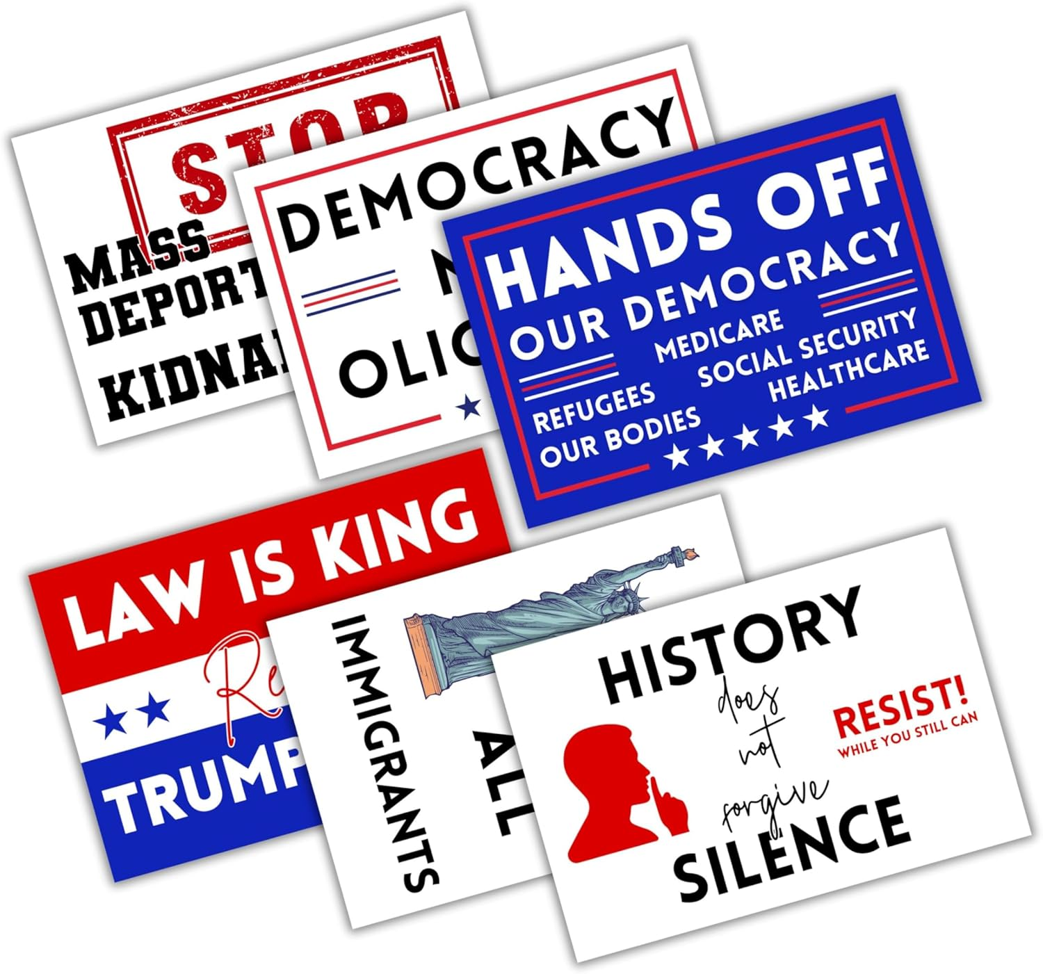 Protest Sign Set: 6 Pack of 12x18
