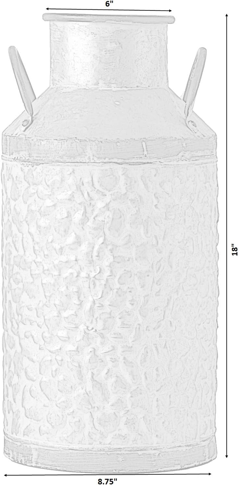 Vintiquewise Galvanized Metal Rustic Milk Can, Large - Picture 3 of 14