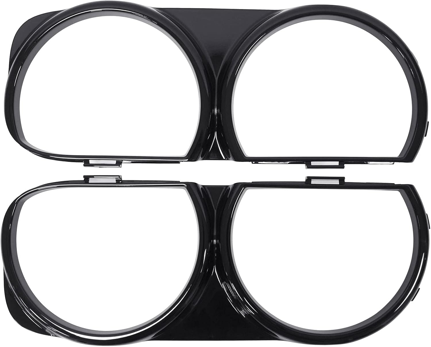 Headlight Bezel Covers Black for Dodge Challenger 2015-2023 black