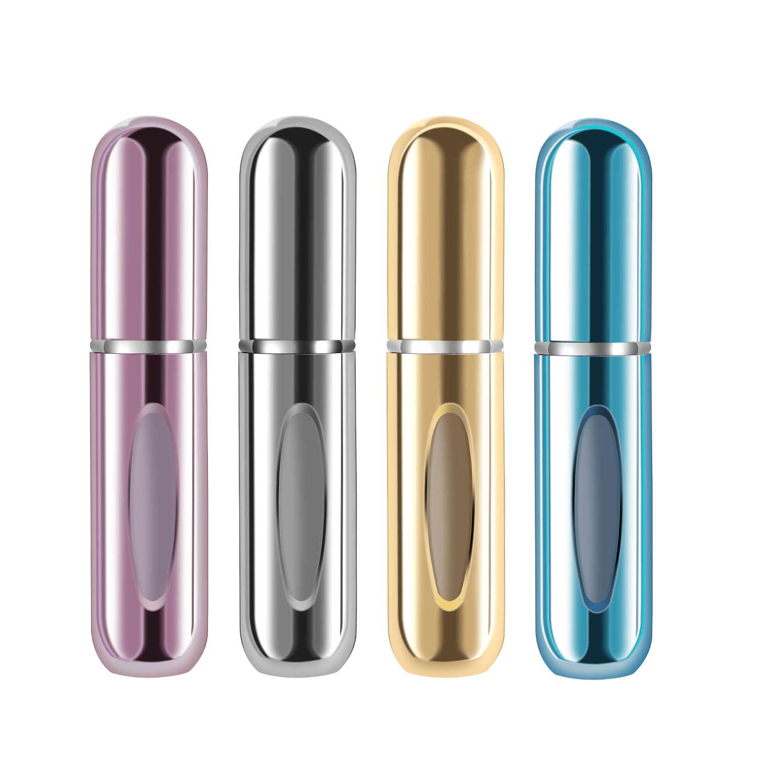 Portable Mini Refillable Atomizer Perfume Bottle, 5ml Refillable Atomizer Perfume Spray, Scent Pump Case for Traveling and Outgoing (4 Pack)