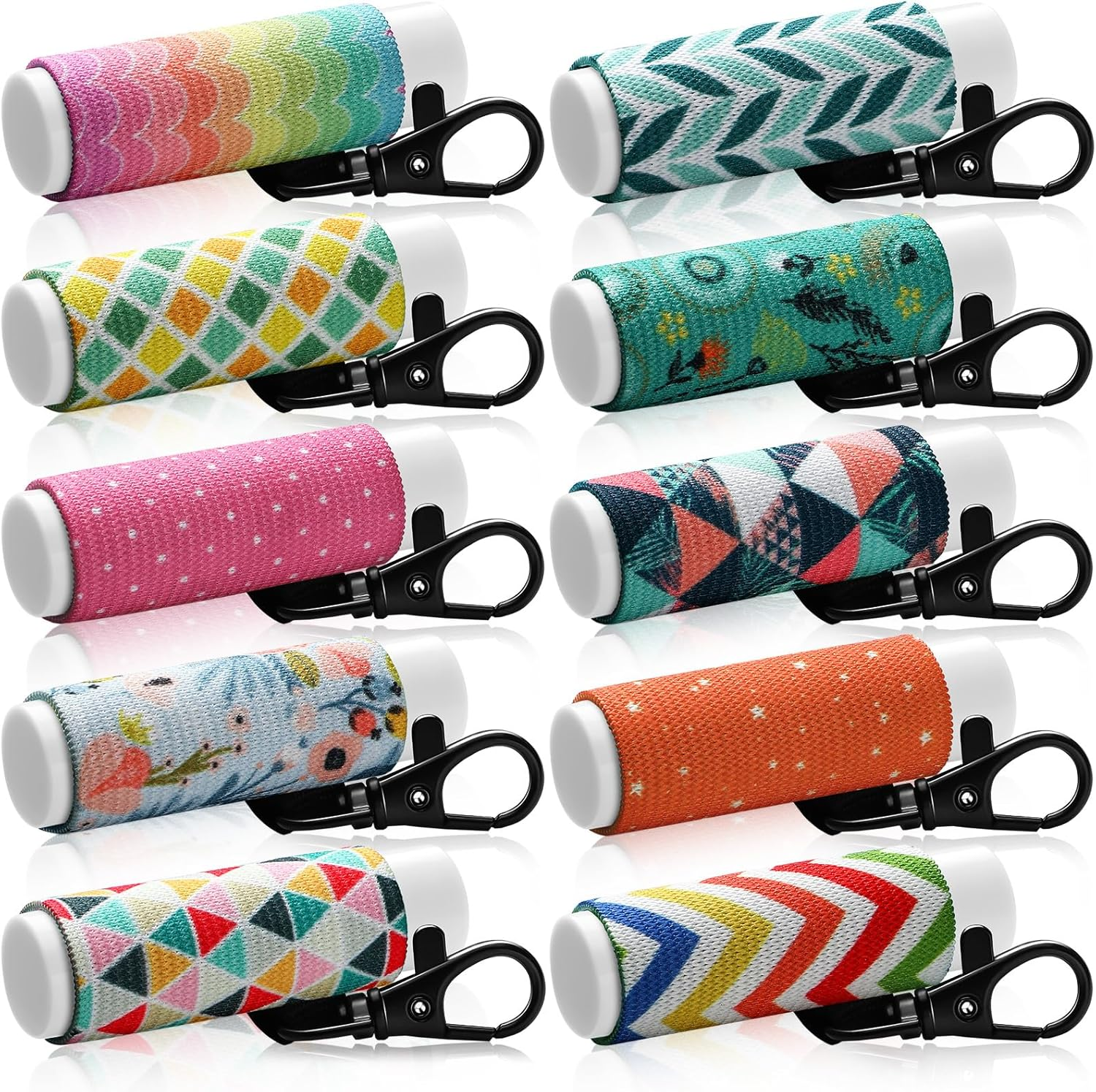 10 Pack Lip Balm Holder Keychain Compact Clip On lipstick Holder Lip Gloss Ho... - Picture 9 of 17