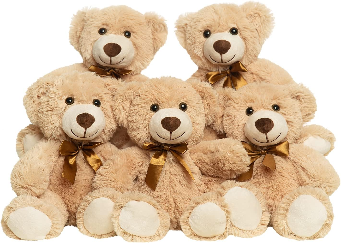 Teddy Bears Bulk 5 Packs Teddy Bear Stuffed Animals Plush Toys Gift for Kid Girlfriend,13.5 Inches Stuffed Bears for Christmas Valentine’S Day Birthday Wedding Party