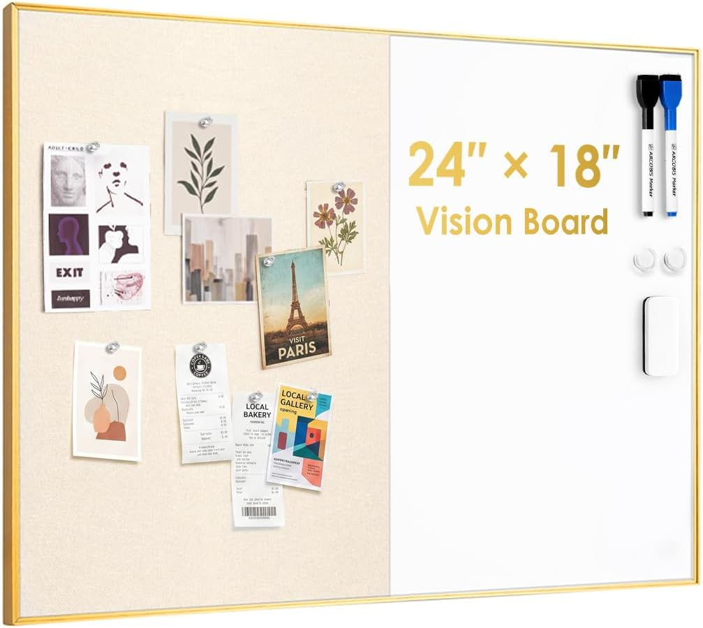 Dry Erase Cork Board Combo