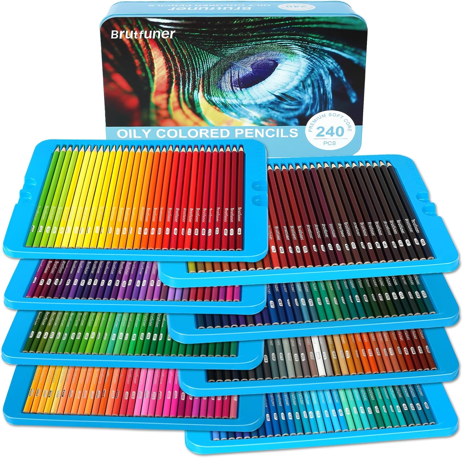 180 Coloured Pencils, Professional Drawing Set, Numbered, Soft Core Colouring... - Picture 12 of 16