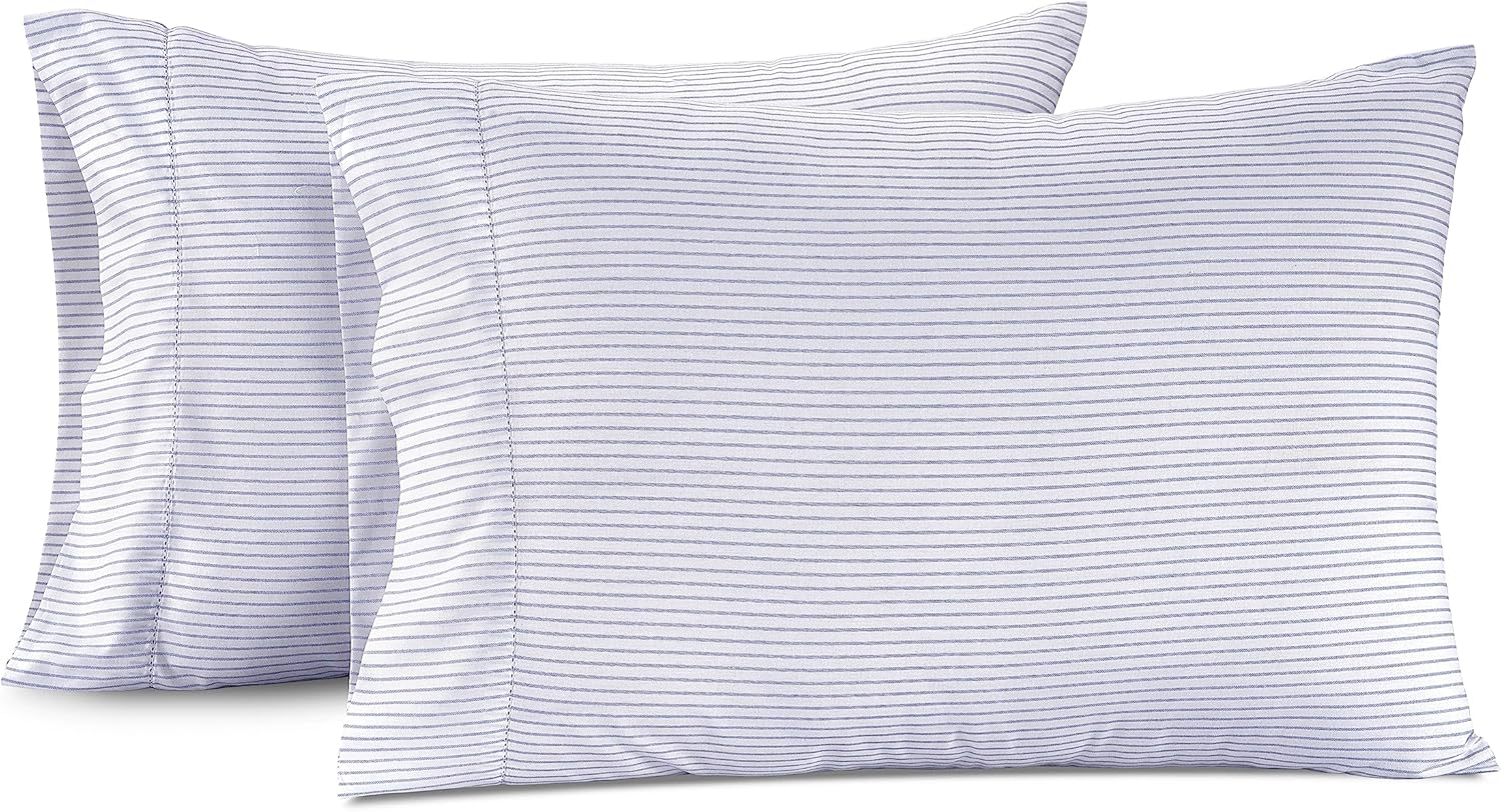 Lane Linen 100% Organic Cotton Pillow Cases Standard Size Set of 2 (20