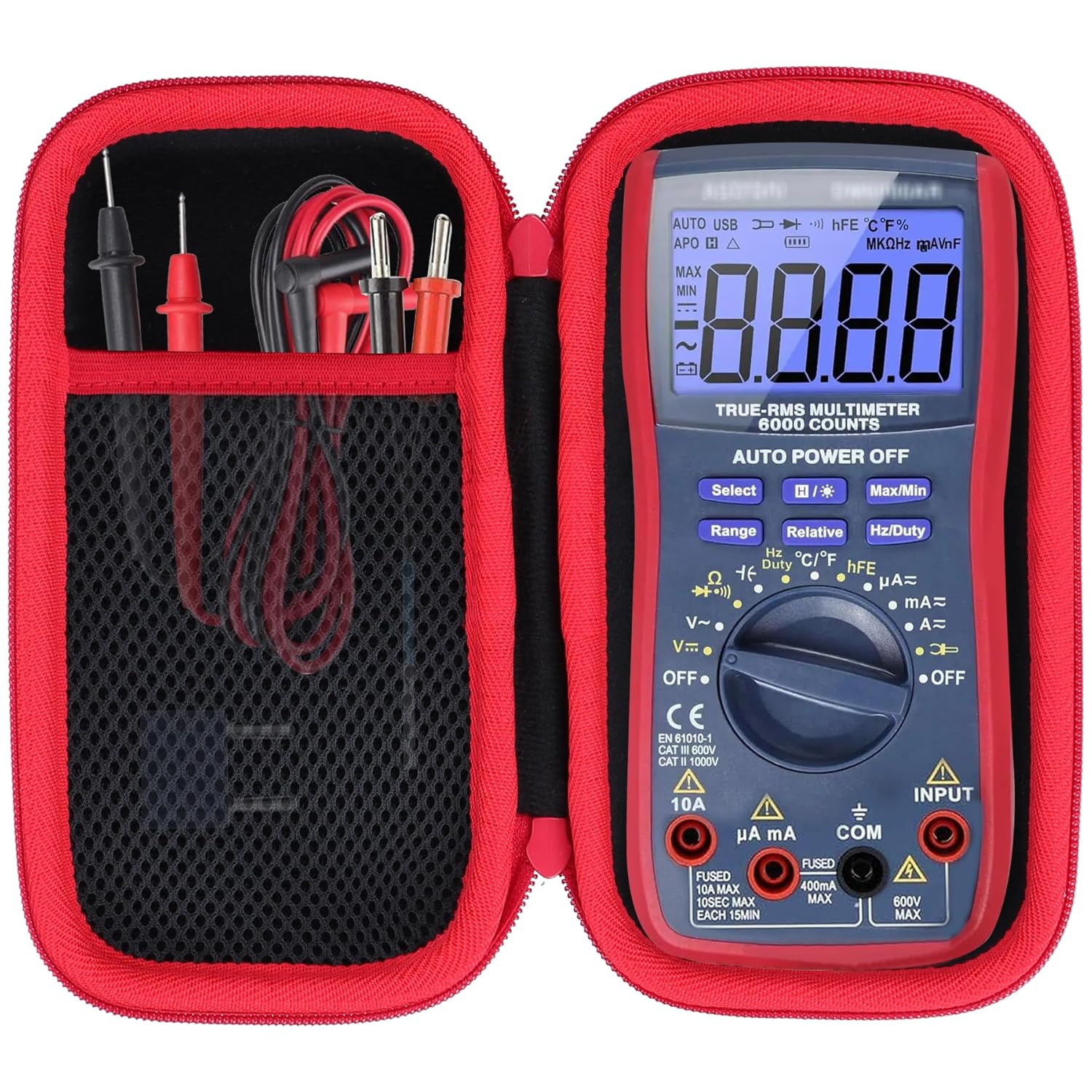 Hard Case Compatible with Astroai Digital Multimeter Analyzer TRMS 6000 Counts V