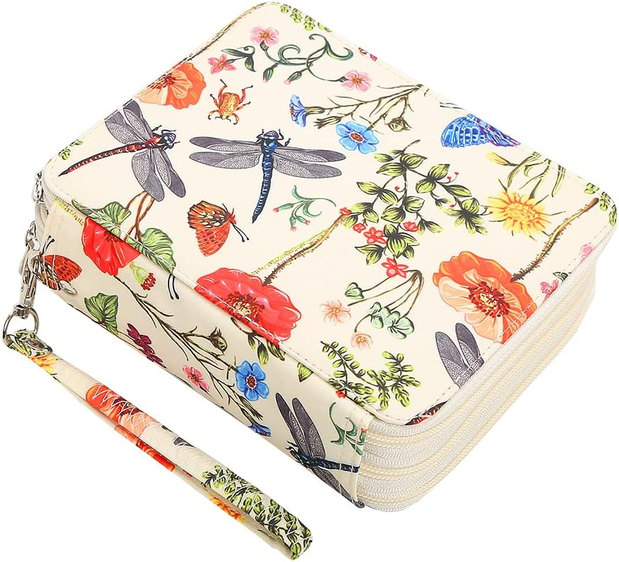 Portable Colored Pencil Case-72 Slots Colored Pencil Case Organizer with Zipper