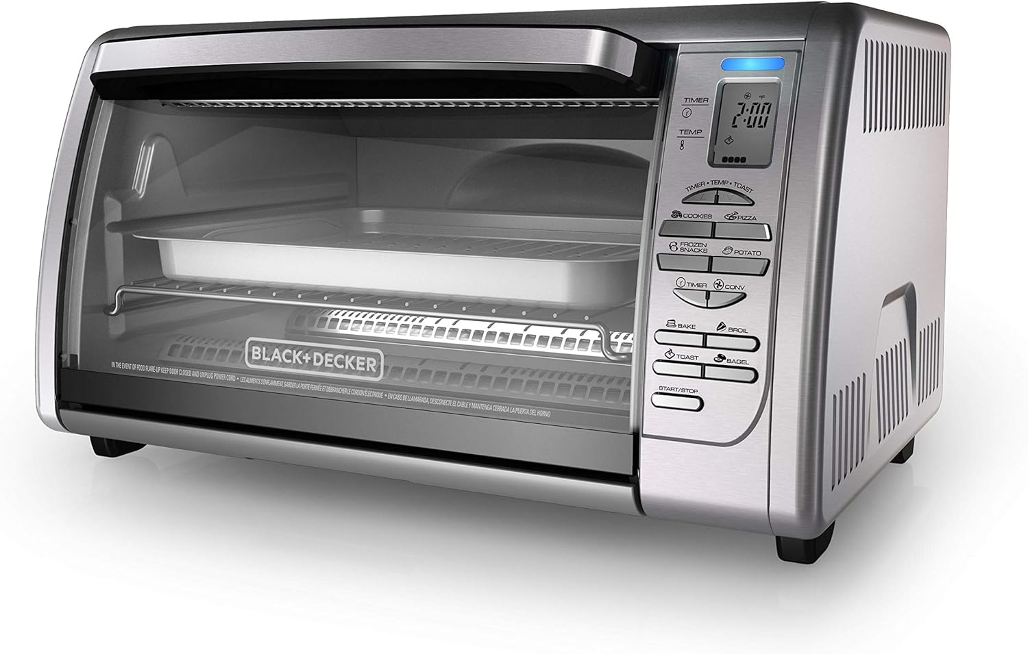 Countertop Convection Toaster Oven, 8 One-Touch Cooking Functions, Stainless Steel