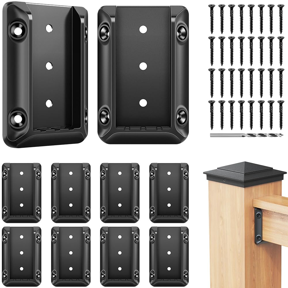 Steel DN Mate 20 PCS Deck Railing Bracket Connectors for 2x4 (Actual 1.5”x3.5”)