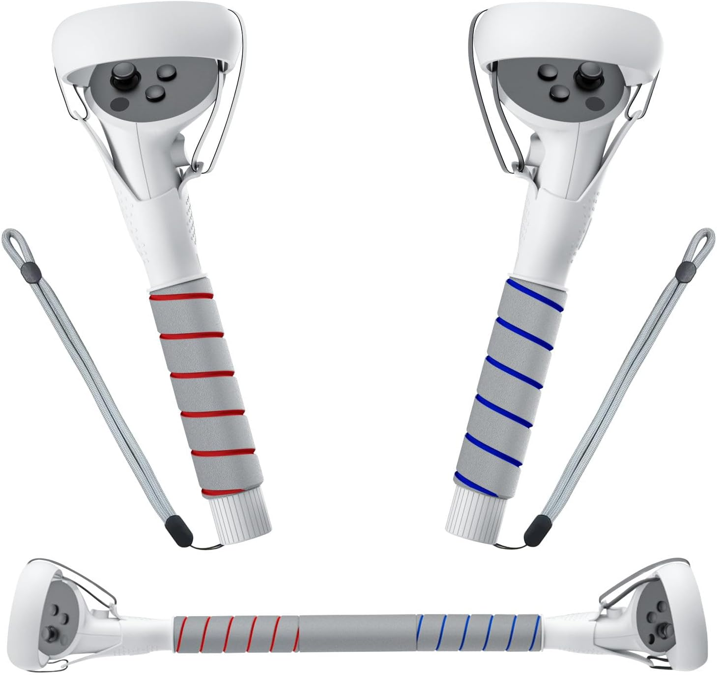 2 in 1 Long Arms & Handle Attachments Compatible with Oculus Quest 2 Hand 