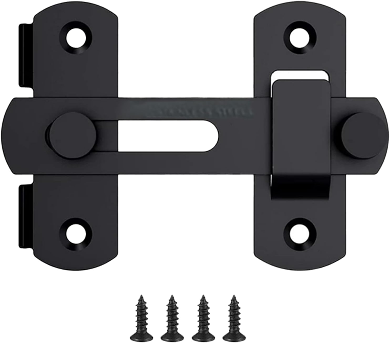 Heavy Duty 180° Flip Barn Door Lock Safety Latch for Sliding Doors & Cabinets