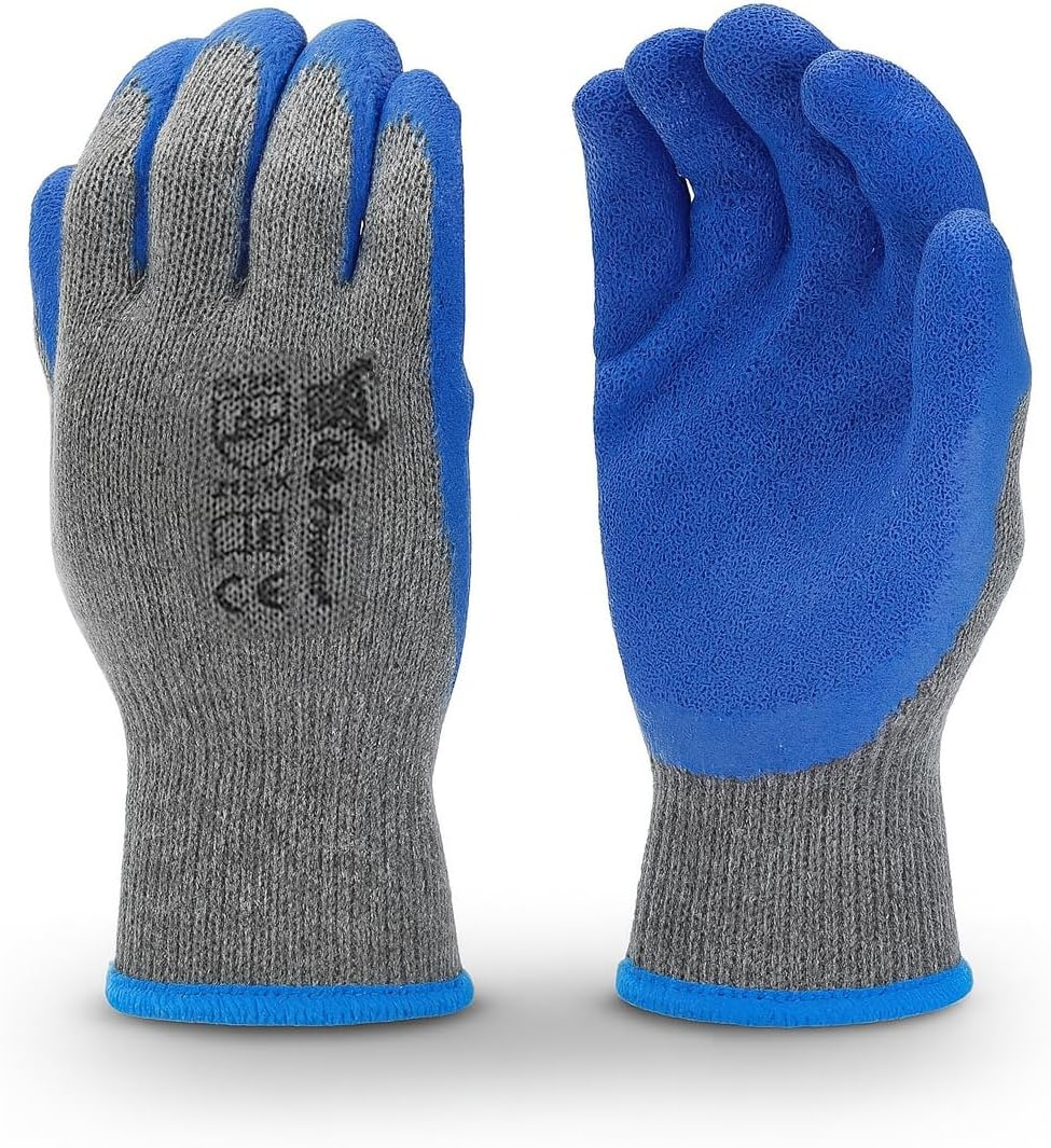G & F Products Rubber Latex Double Coated Work Gloves